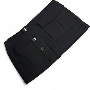 Dana Foley NYC Skort Womens Size S Black Low Rise Mini Skirt Shorts Overlap